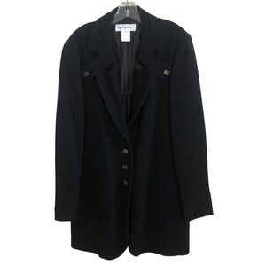 VTG Karl Lagerfeld Wool Boucle Blazer Womens EU 44 US 12 Haute Couture Oversized